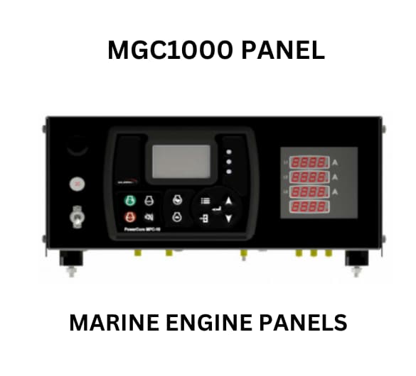 MGC1000 marine engine panel featuring essential controls and displays for optimal engine performance